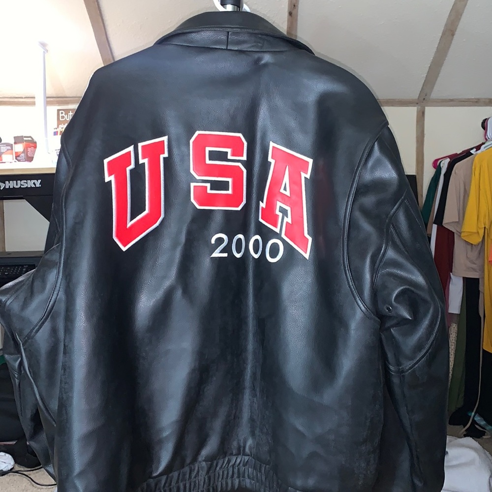 Vintage USA Leather Jacket Oversized XXL/XL
